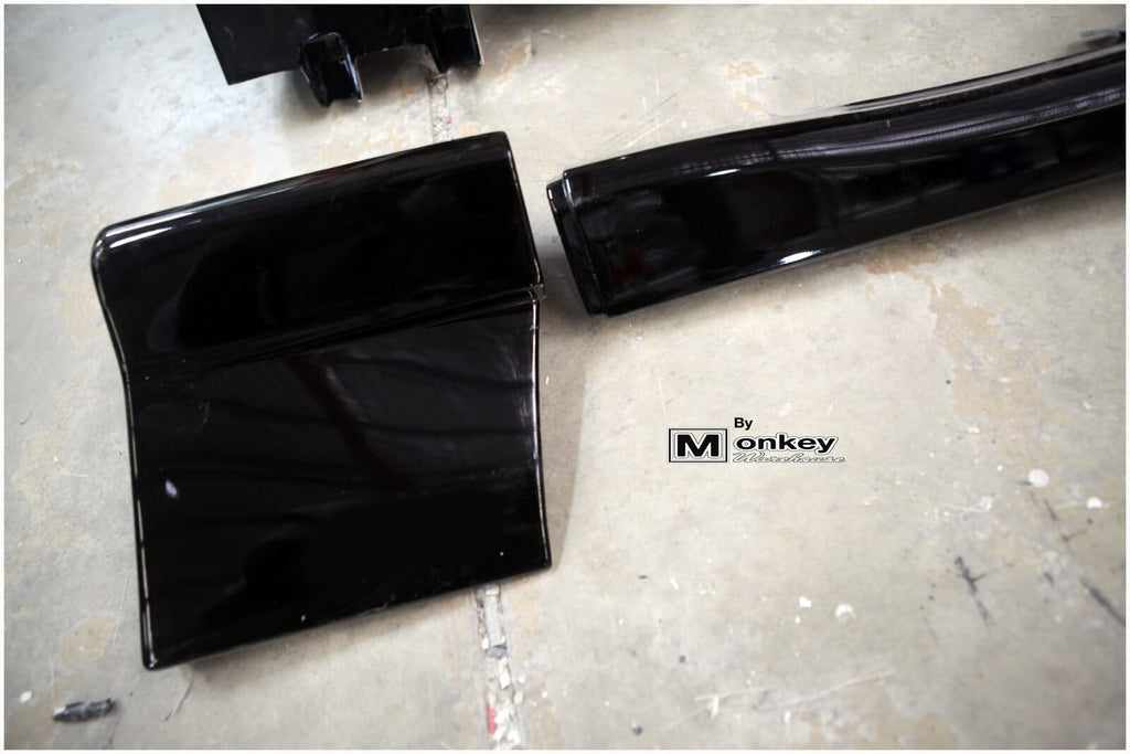 Installed View - Nissan 180SX: Type X Style Side Skirts & Rear Pods Kit