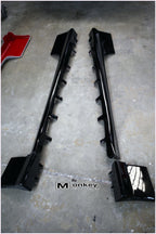 Installed View - Nissan 180SX: Type X Style Side Skirts & Rear Pods Kit