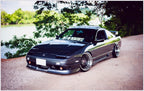 Installed View - Nissan 180SX: Type X Style Side Skirts & Rear Pods Kit