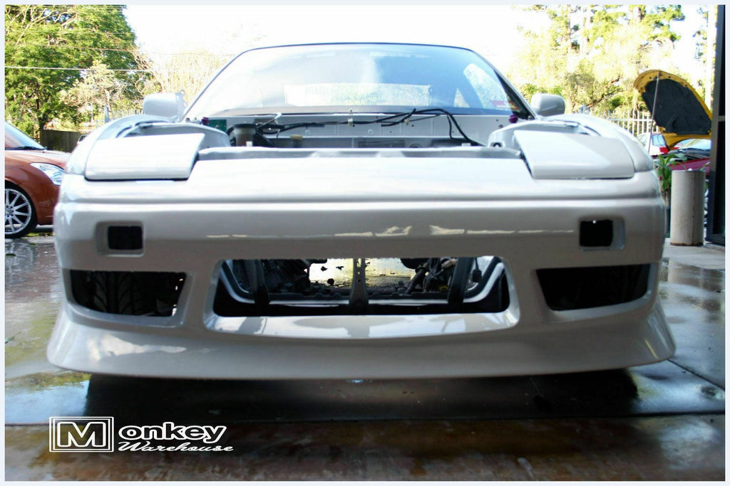 Installed View - Nissan 180SX: Uras Type X Style Front Bumper