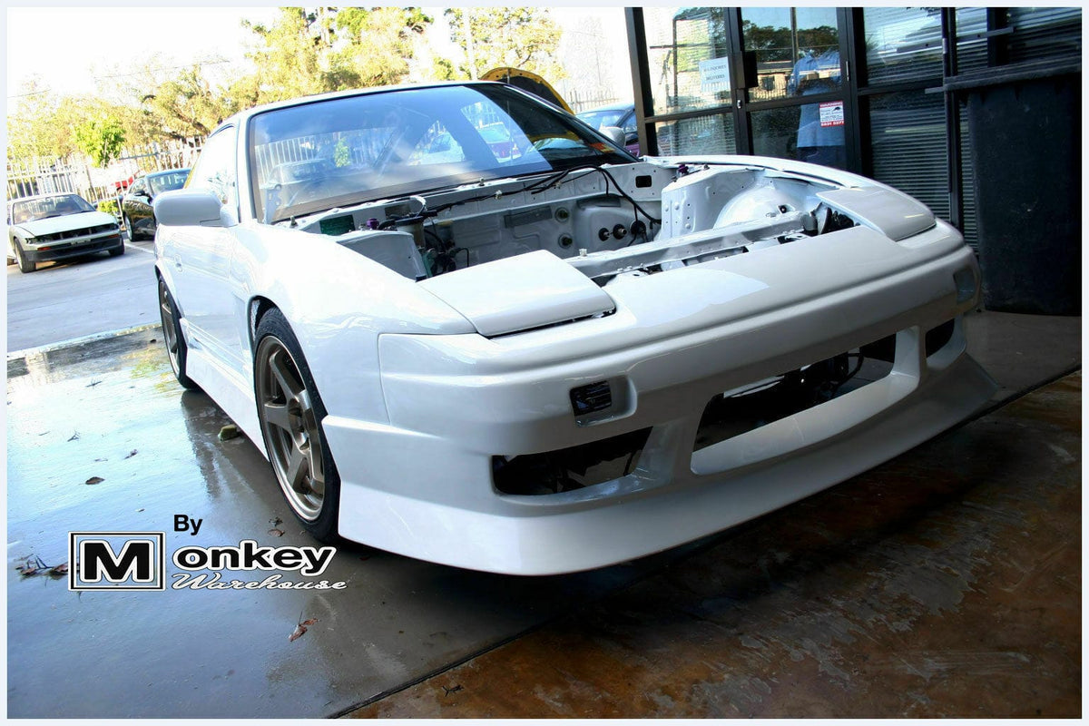 Installed View - Nissan 180SX: Uras Type X Style Front Bumper