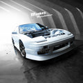 Installed View - Nissan 180SX: Uras Type X Style Front Bumper