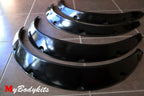 Installed View - Nissan 200SX S14: 4-Piece Wheel Flare Set