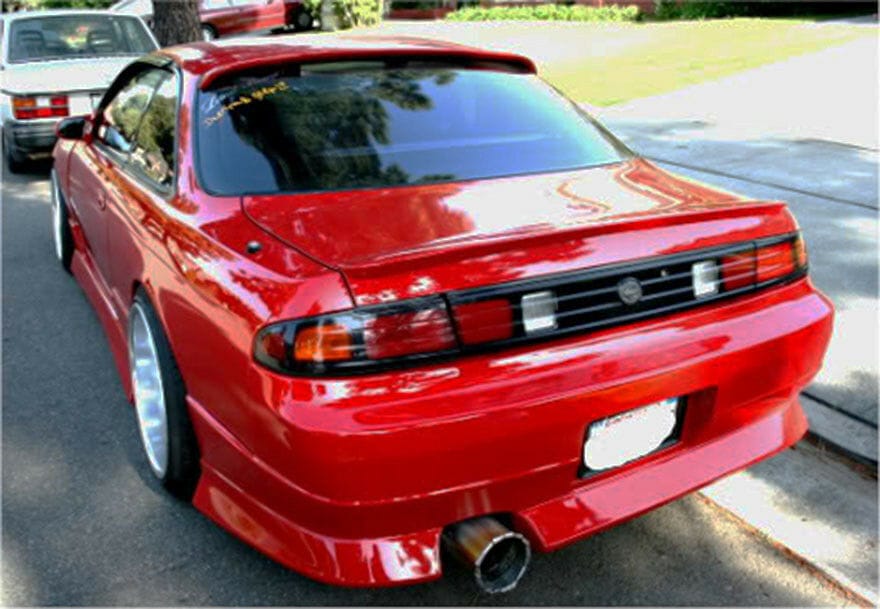 Installed View - Nissan 200SX S14: Origin Style Rear Boot Drift Wing