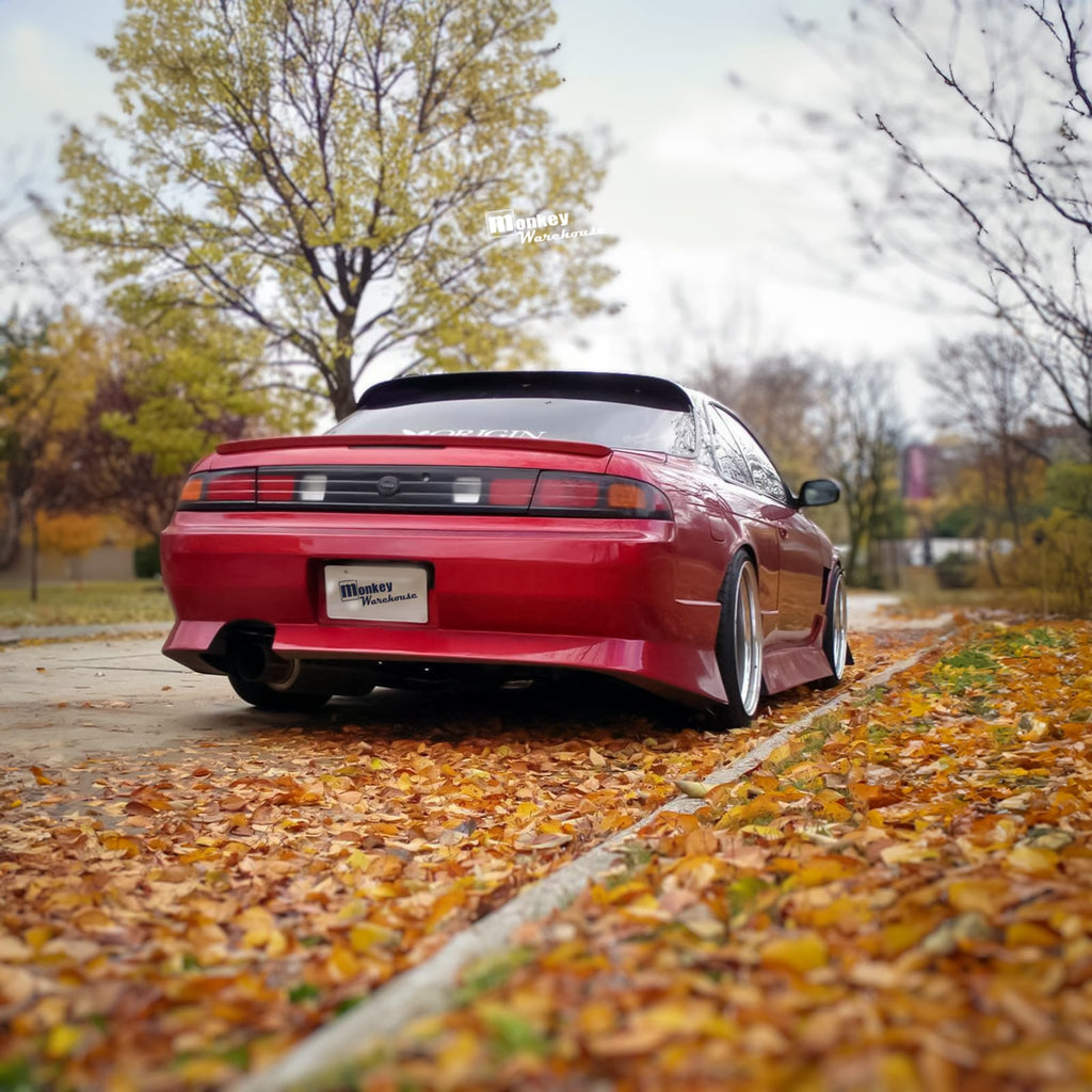 Installed View - Nissan 200SX S14: Origin Style Rear Boot Drift Wing