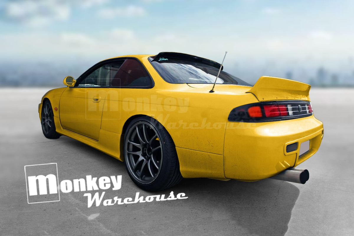 Installed View - Nissan 200SX S14: Rocket Bunny Style Rear Boot Drift Wing