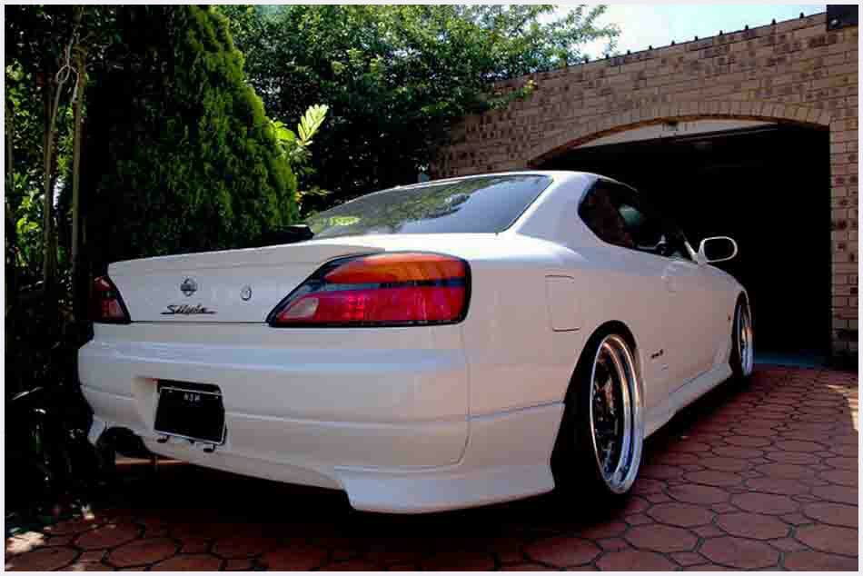 Installed View - Nissan 200SX S15: Origin Style Rear Boot Drift Wing