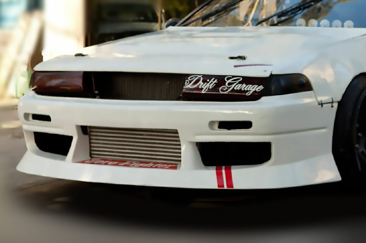 Installed View - Nissan Cefiro A31: Uras Style Front Bumper