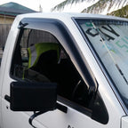 Installed View - Nissan Navara D21 (1986-1996): Premium Window Visors