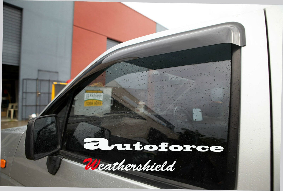 Installed View - Nissan Navara D21 (1986-1996): Premium Window Visors
