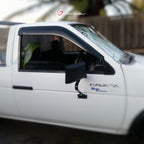 Installed View - Nissan Navara D21 (1986-1996): Premium Window Visors
