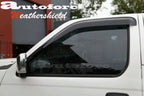 Installed View - Nissan Navara D22 Dual Cab Ute (1997-2017): Premium Window Visors