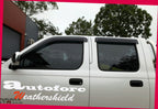 Installed View - Nissan Navara D22 Dual Cab Ute (1997-2017): Premium Window Visors