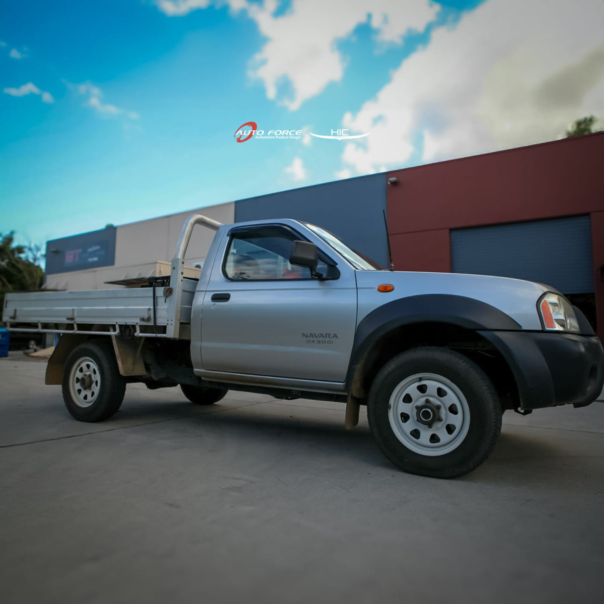 Installed View - Nissan Navara D22 Single Cab Ute (1997-2017): Premium Window Visors