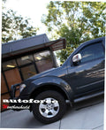 Installed View - Nissan Navara D40 Single Cab Ute (2005-2015): Premium Window Visors