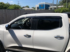 Installed View - Nissan Navara NP300 (2015-2025): Premium Window Visors