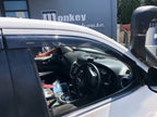 Installed View - Nissan Navara NP300 (2015-2025): Premium Window Visors