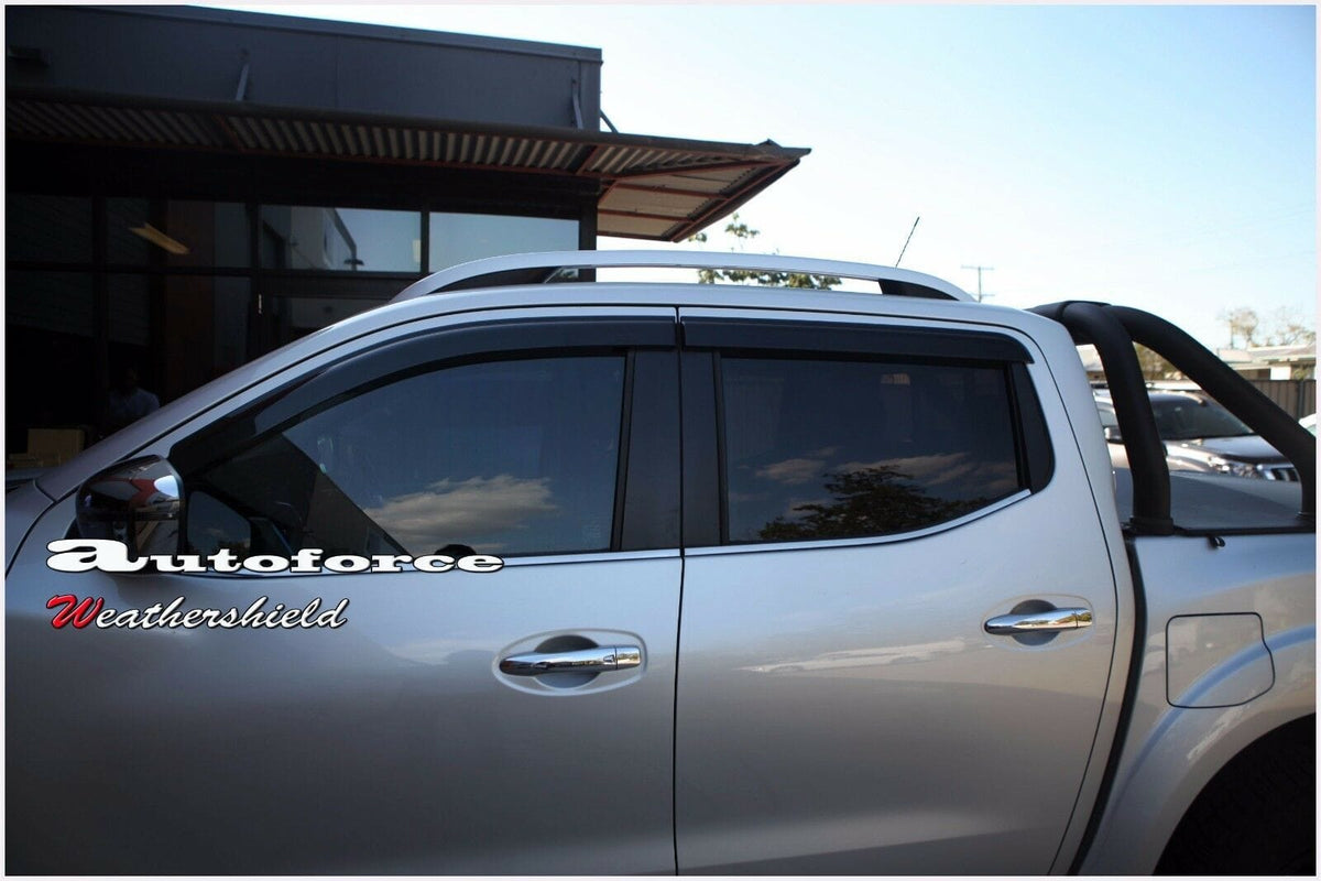 Installed View - Nissan Navara NP300 (2015-2025): Premium Window Visors