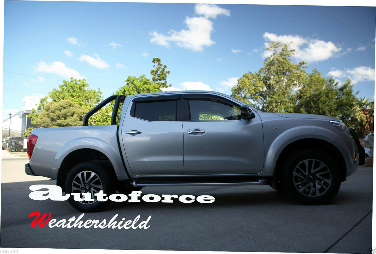 Installed View - Nissan Navara NP300 (2015-2025): Premium Window Visors