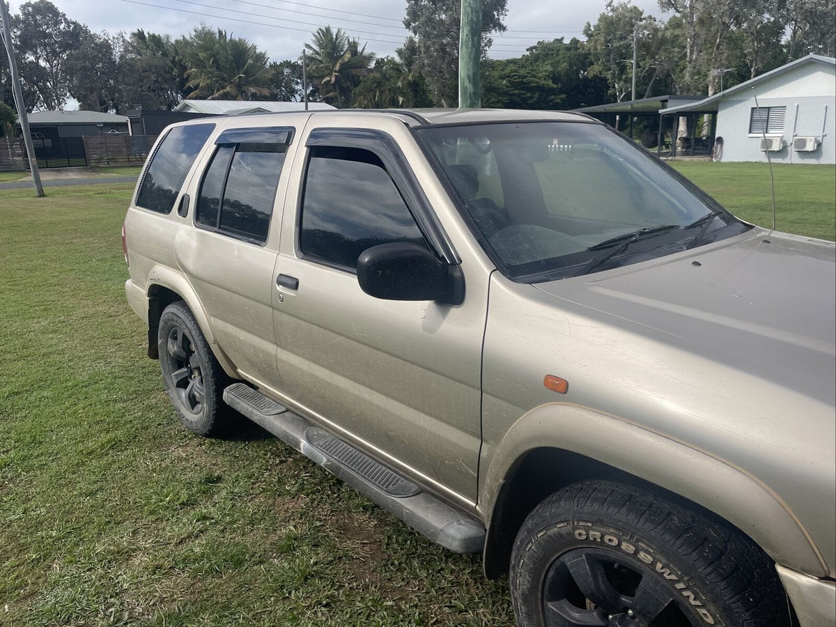 Installed View - Nissan Pathfinder R50 WX (1996-2005): Premium Window Visors