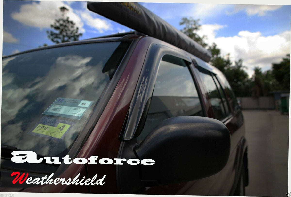 Installed View - Nissan Pathfinder R50 WX (1996-2005): Premium Window Visors
