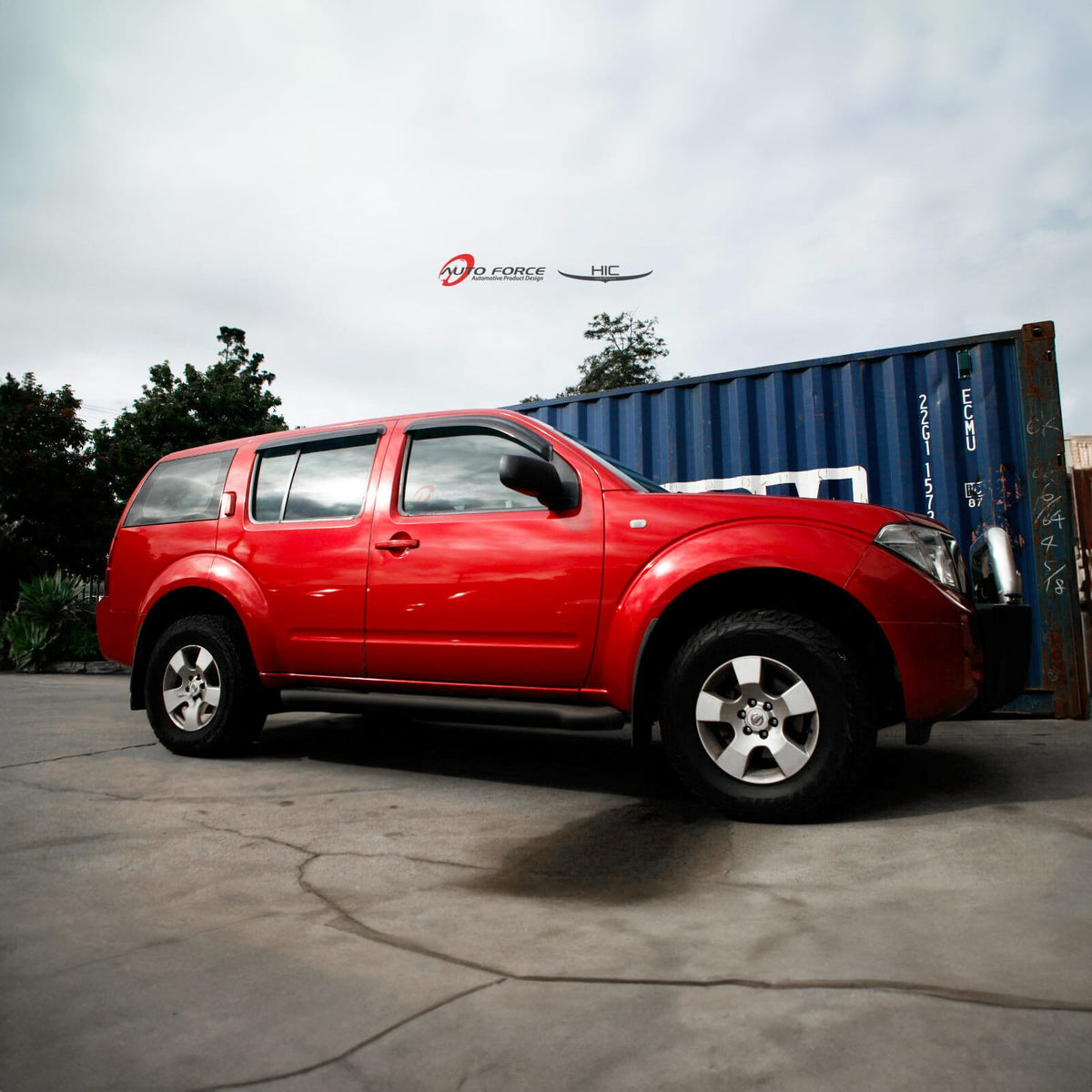 Installed View - Nissan Pathfinder R51 (2005-2013): Premium Window Visors