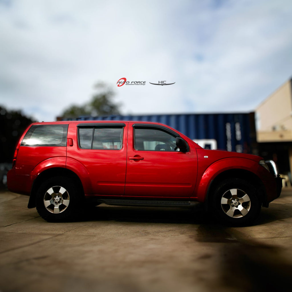 Installed View - Nissan Pathfinder R51 (2005-2013): Premium Window Visors