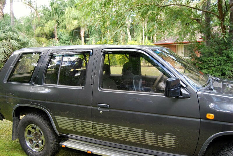 Installed View - Nissan Pathfinder Terrano (1988-1995): Premium Window Visors