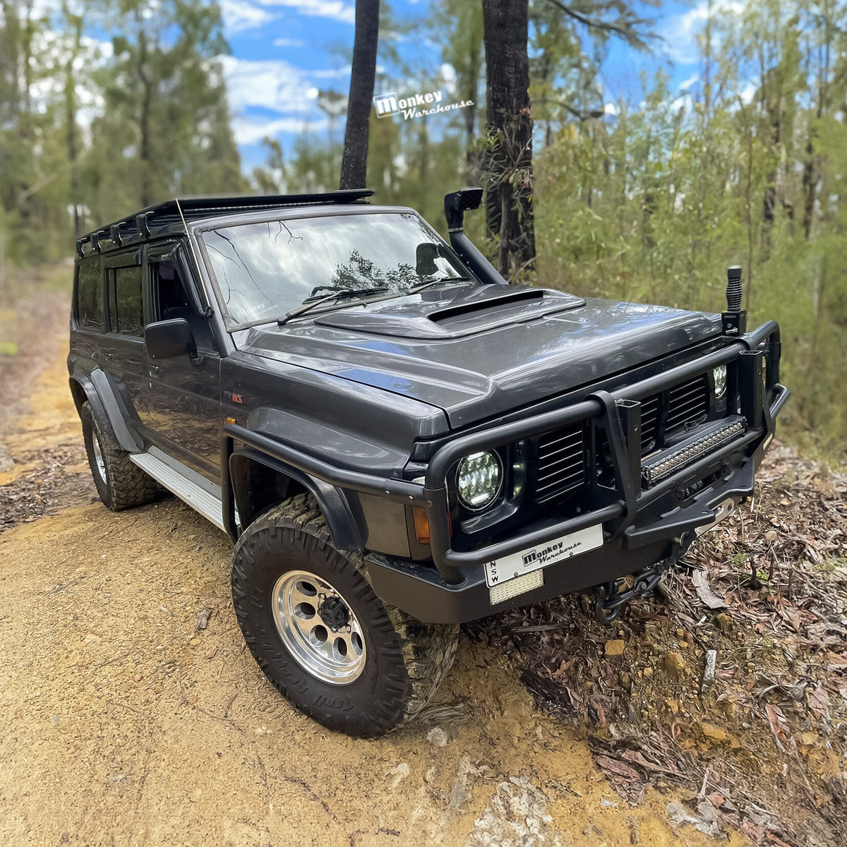 Installed View - Nissan Patrol GQ: Bonnet Scoop (1988-1997)