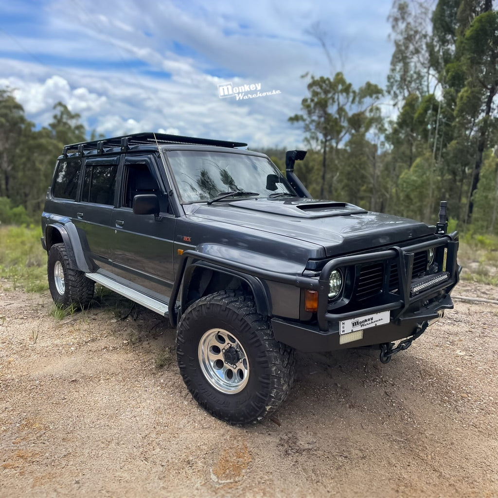 Installed View - Nissan Patrol GQ: Bonnet Scoop (1988-1997)