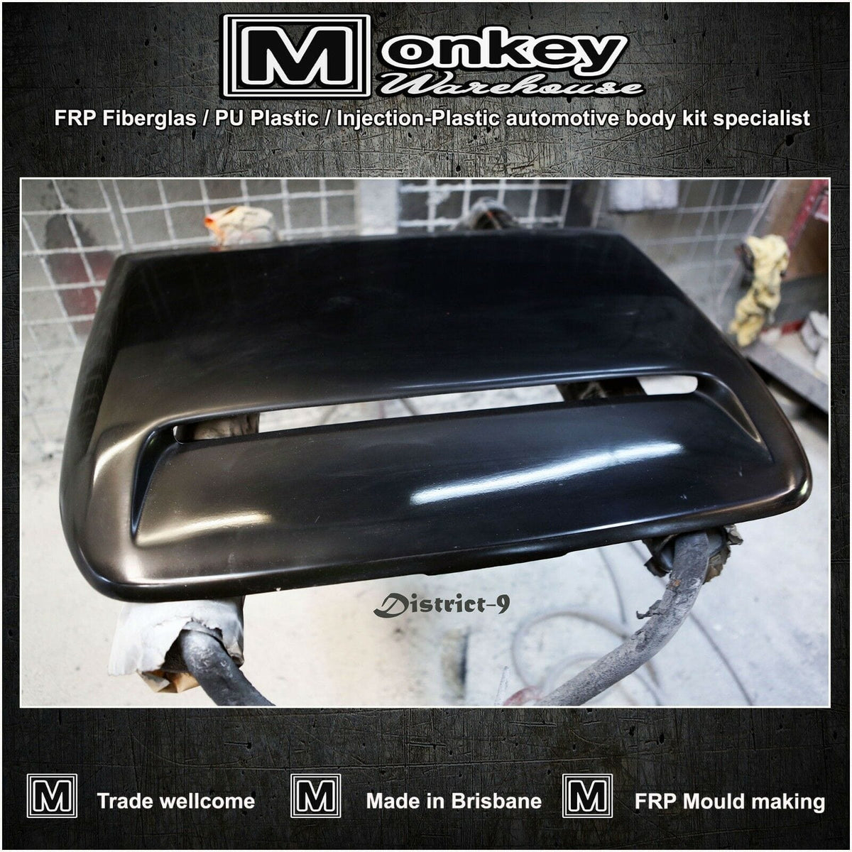 Installed View - Nissan Patrol GQ: Bonnet Scoop (1988-1997)