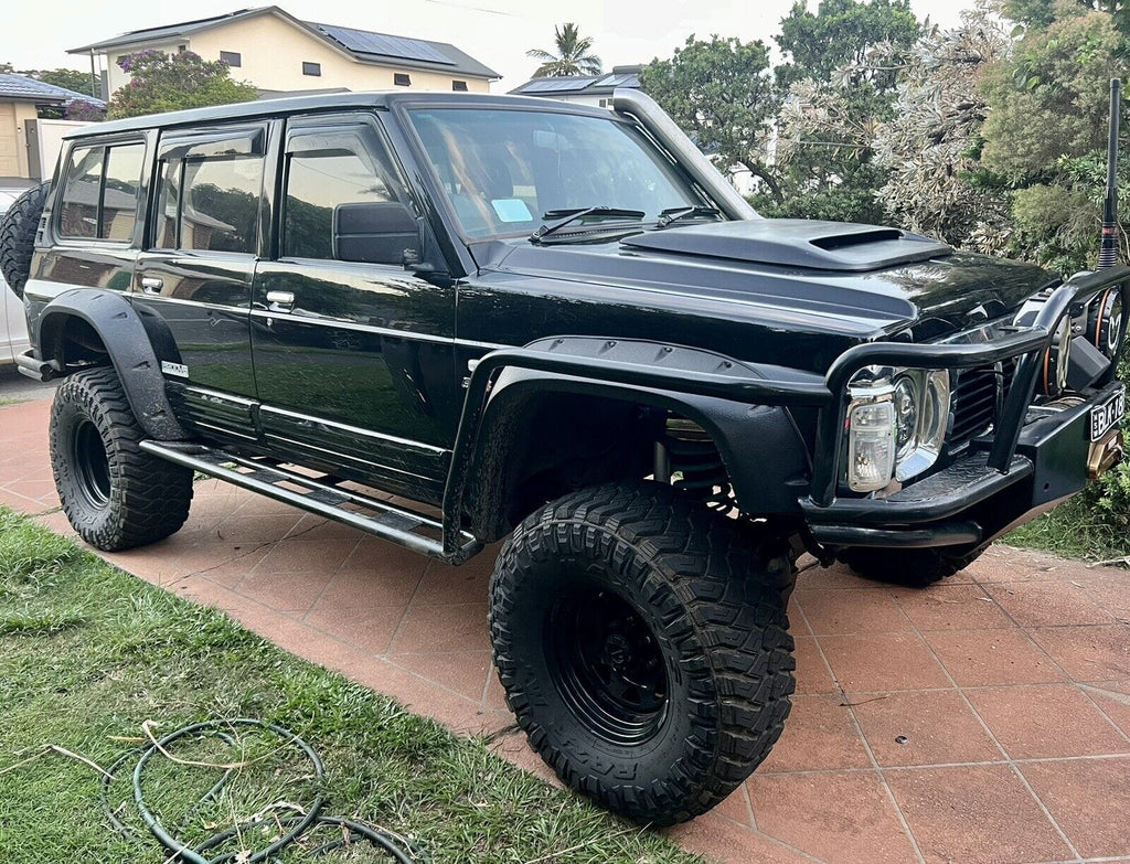 Installed View - Nissan Patrol GQ: Bonnet Scoop (1988-1997)