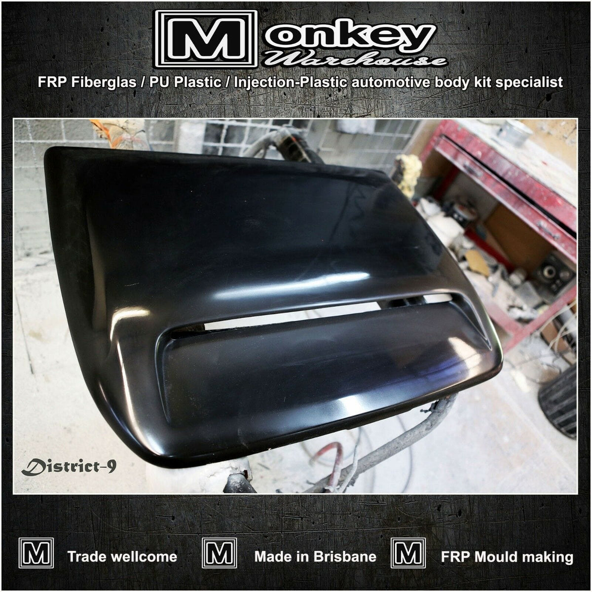 Installed View - Nissan Patrol GQ: Bonnet Scoop (1988-1997)