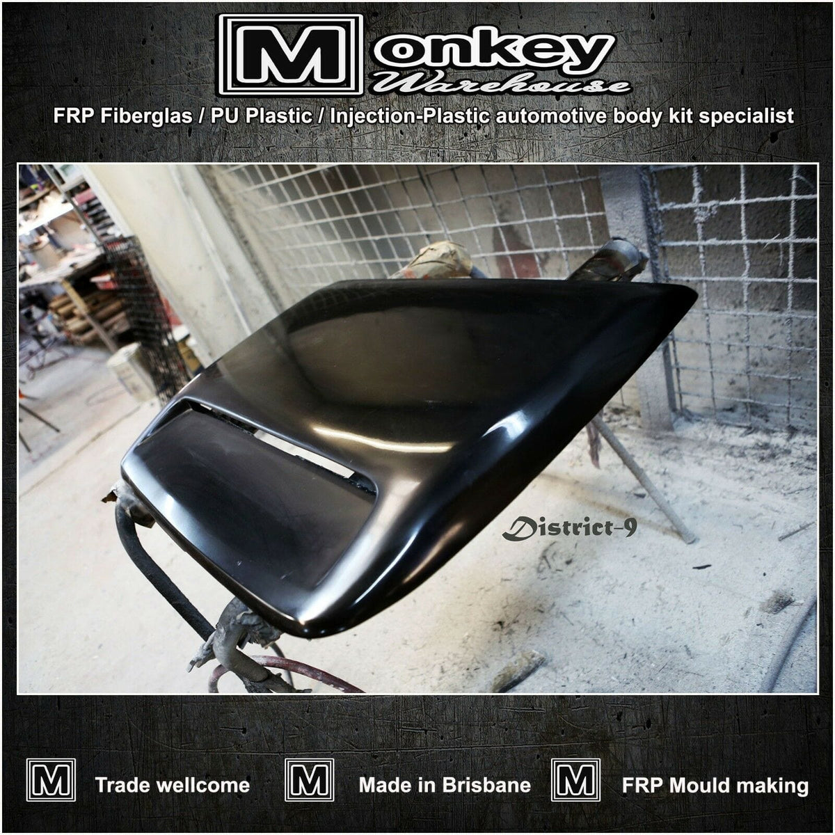 Installed View - Nissan Patrol GQ: Bonnet Scoop (1988-1997)