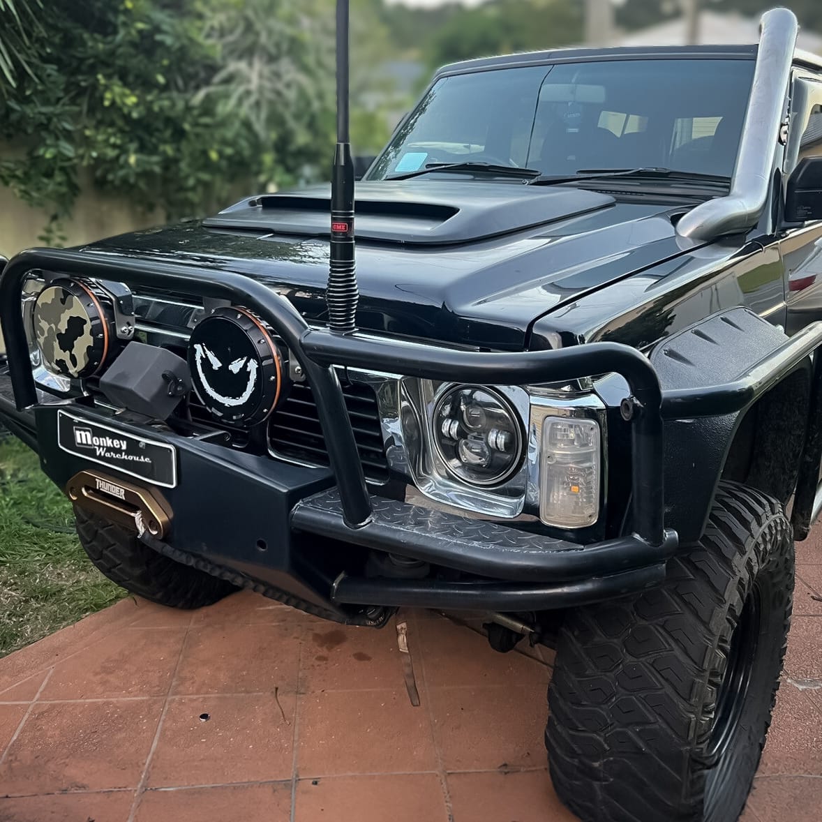 Installed View - Nissan Patrol GQ: Bonnet Scoop (1988-1997)