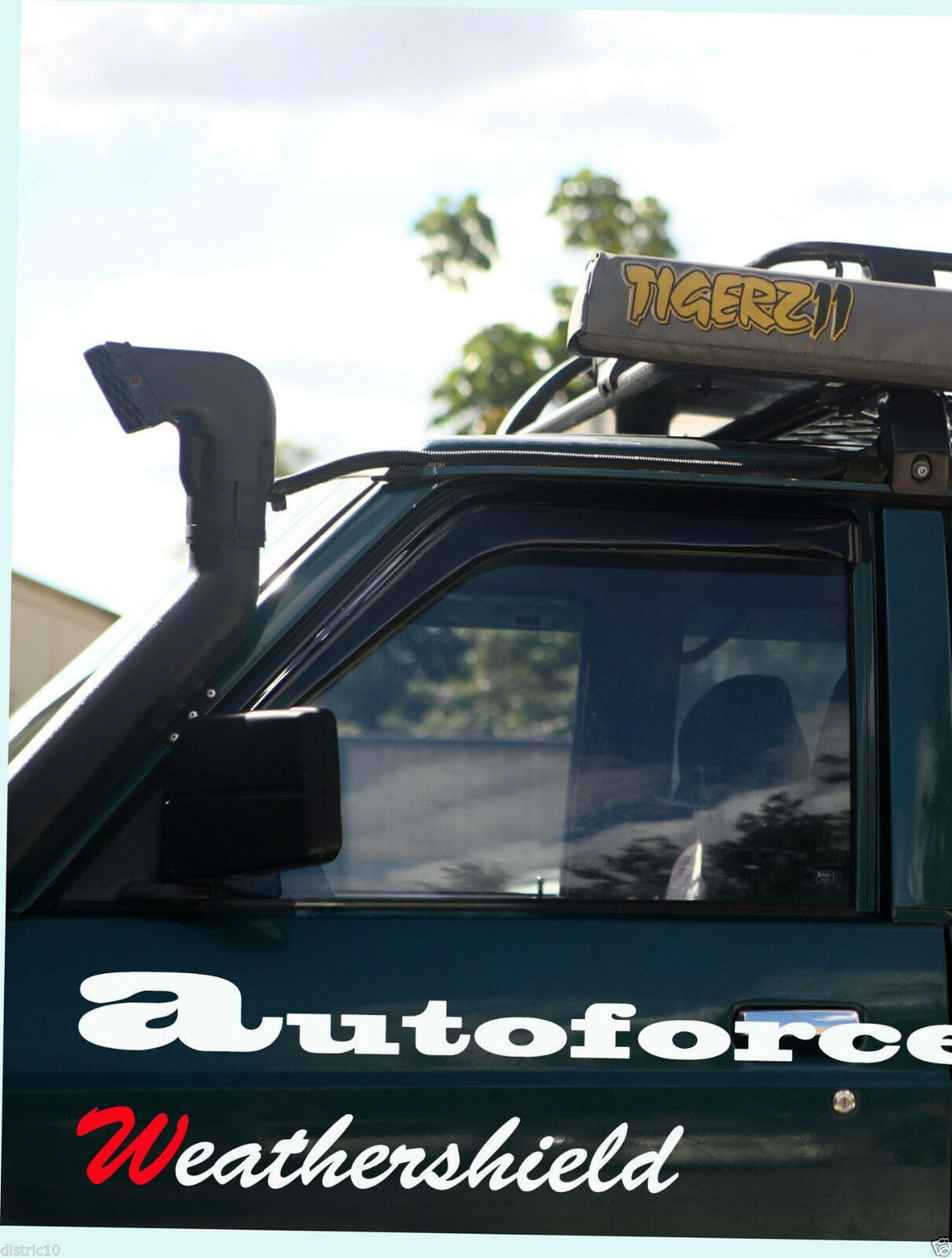 Installed View - Nissan Patrol GQ Ute (1988-1997): Premium Window Visors
