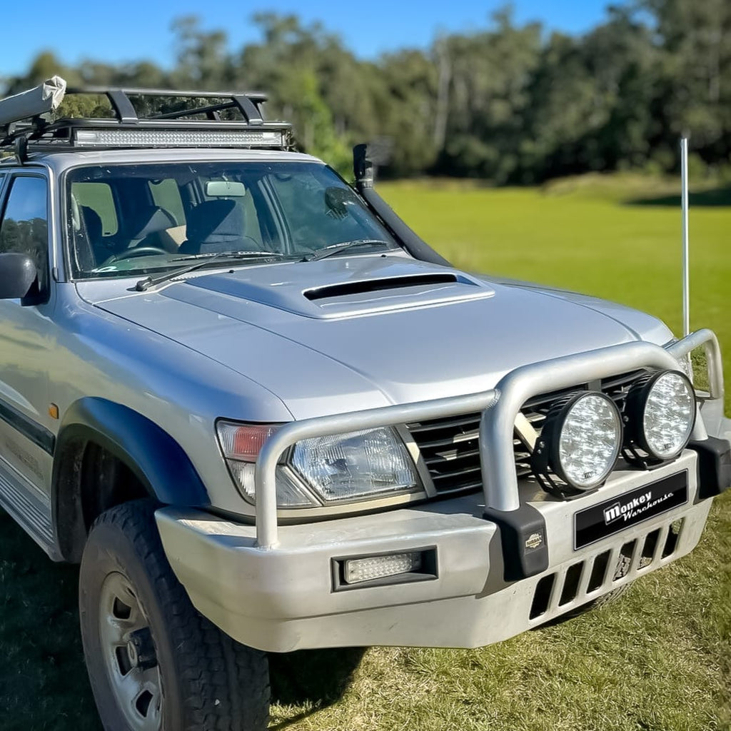 Installed View - Nissan Patrol GU Series 1-3: Bonnet Scoop (1997-2004)