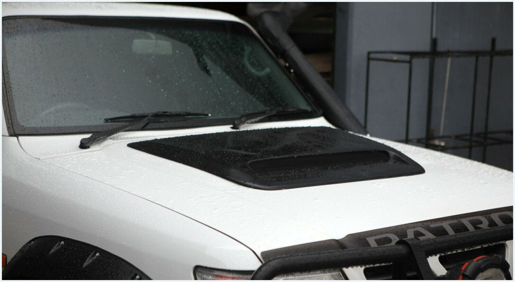 Installed View - Nissan Patrol GU Series 1-3: Bonnet Scoop (1997-2004)