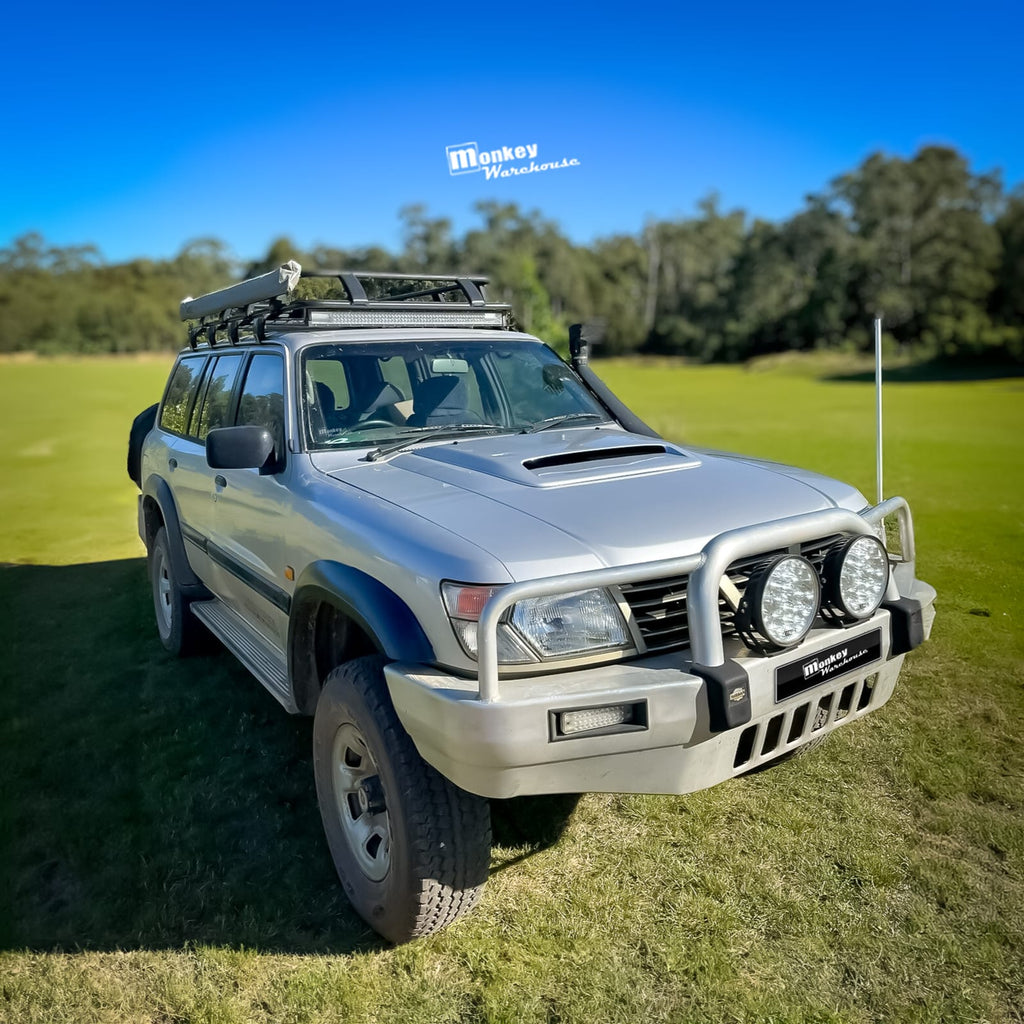 Installed View - Nissan Patrol GU Series 1-3: Bonnet Scoop (1997-2004)