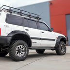 Installed View - Nissan Patrol GU Series 1-4: 4" Full Set Jungle Flares