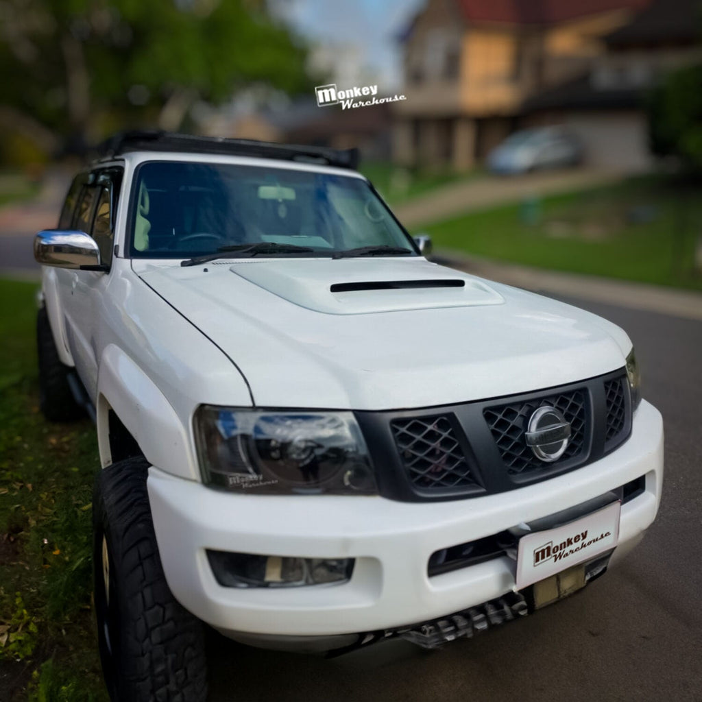 Installed View - Nissan Patrol GU Series 4-7: Bonnet Scoop (2004-2012)