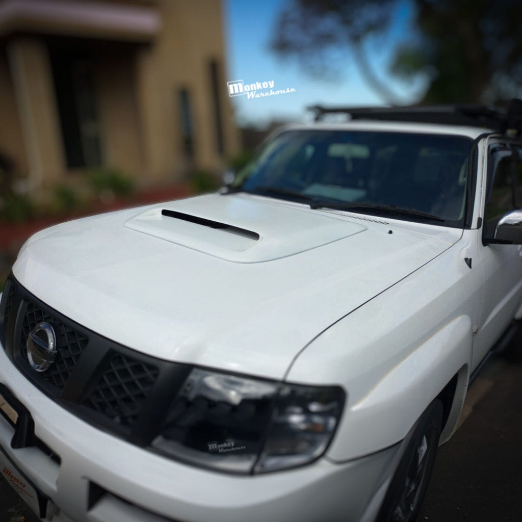 Installed View - Nissan Patrol GU Series 4-7: Bonnet Scoop (2004-2012)
