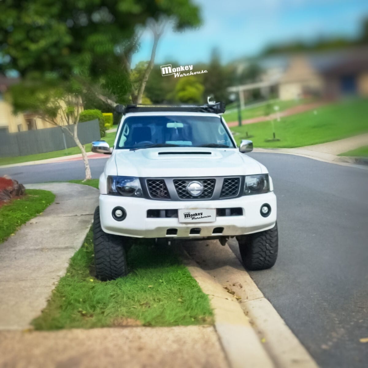 Installed View - Nissan Patrol GU Series 4-7: Bonnet Scoop (2004-2012)