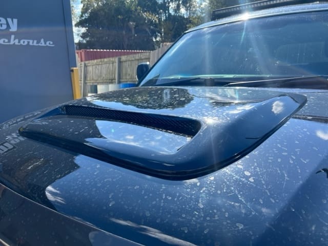 Installed View - Nissan Patrol GU Series 4-7: Bonnet Scoop (2004-2012)
