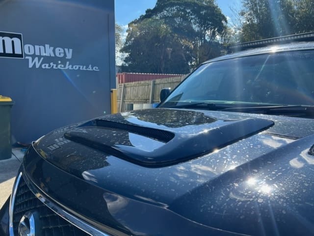 Installed View - Nissan Patrol GU Series 4-7: Bonnet Scoop (2004-2012)