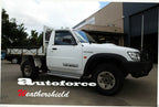 Installed View - Nissan Patrol GU Y61 Ute (2004-2015): Premium Window Visors