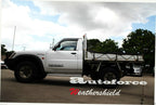 Installed View - Nissan Patrol GU Y61 Ute (2004-2015): Premium Window Visors