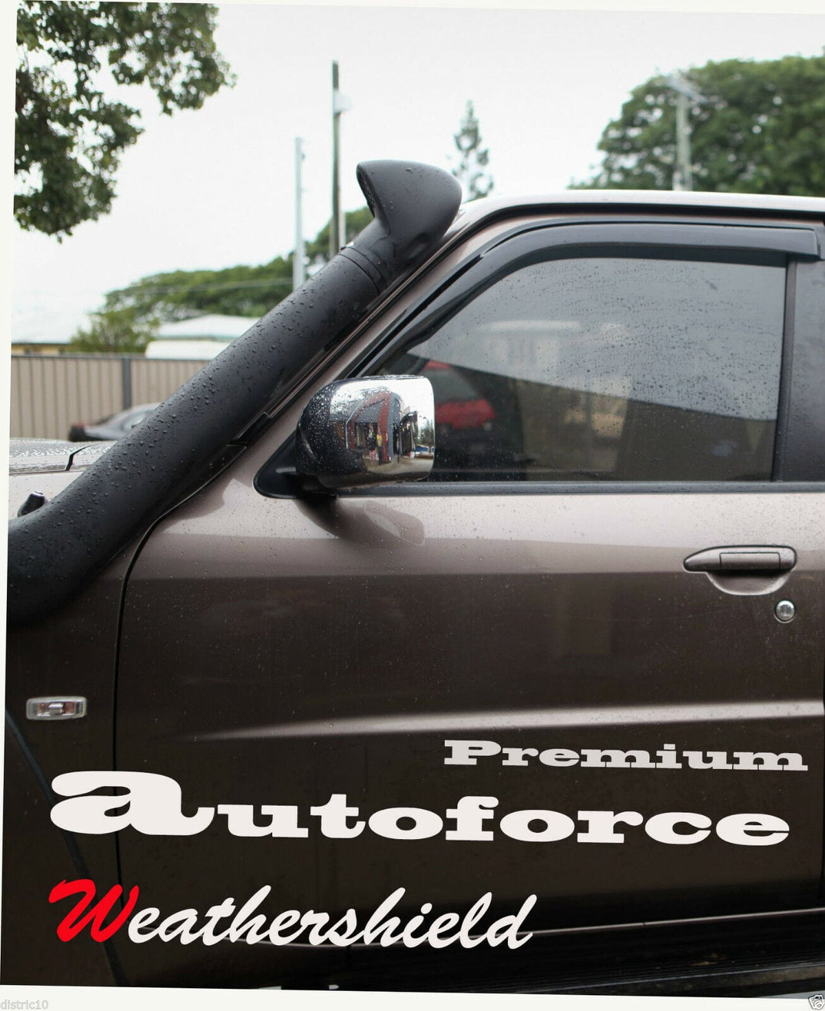 Installed View - Nissan Patrol GU Y61 Ute (2004-2015): Premium Window Visors