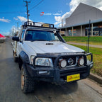 Installed View - Nissan Patrol GU Y61 Ute (2004-2015): Premium Window Visors