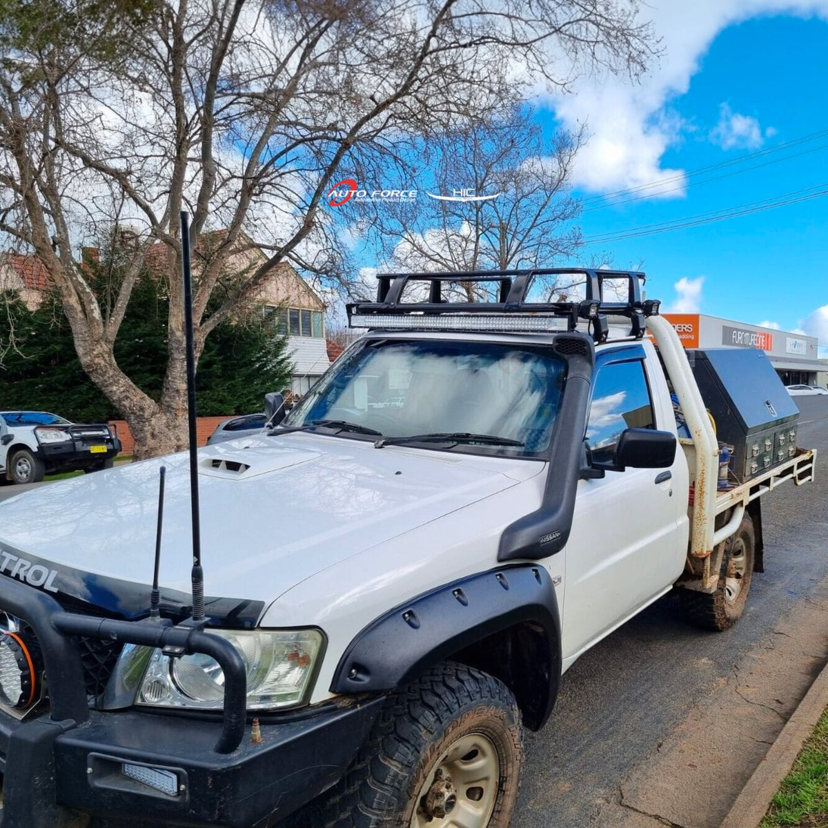 Installed View - Nissan Patrol GU Y61 Ute (2004-2015): Premium Window Visors